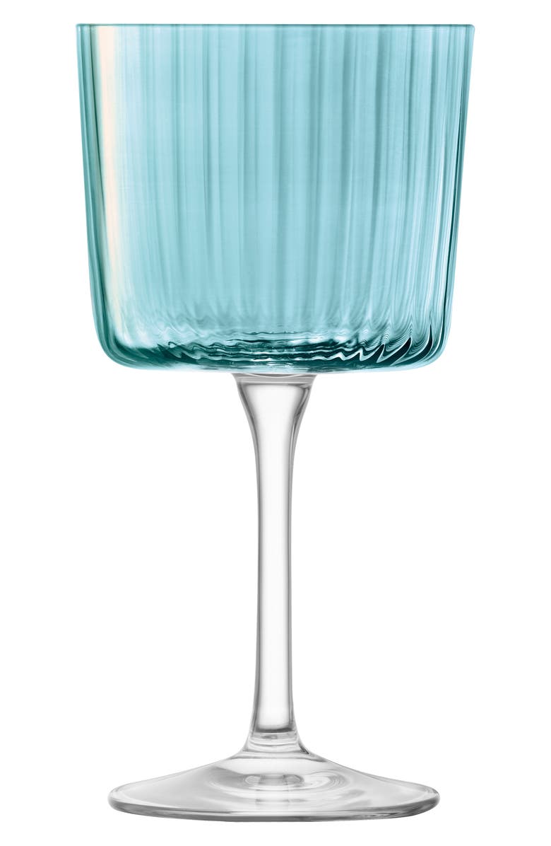LSA Gems Set of 4 Wine Glasses, Alternate, color, Blue