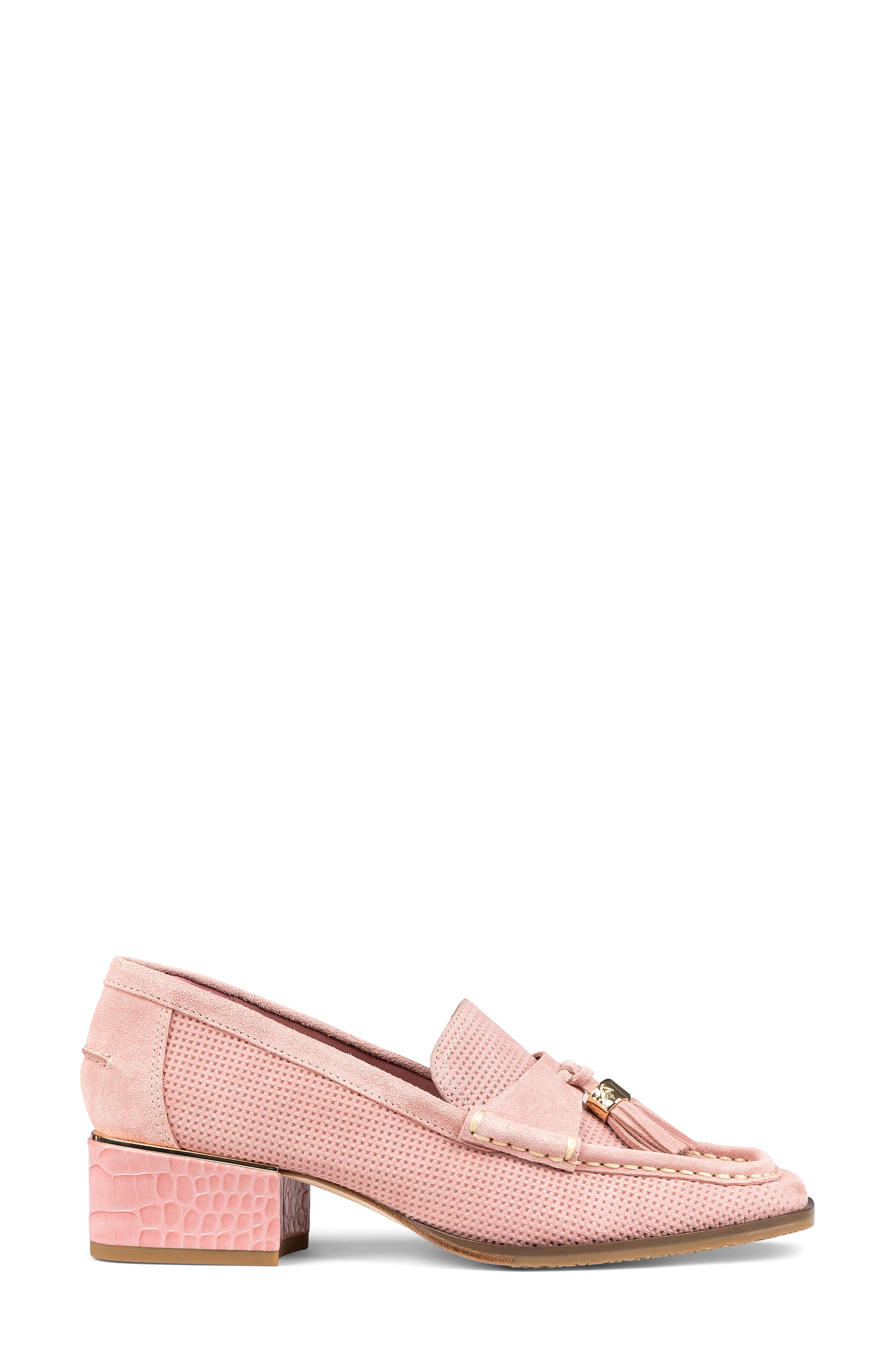 Donald Pliner Moc Toe Tassel Loafer, Alternate, color, Rose
