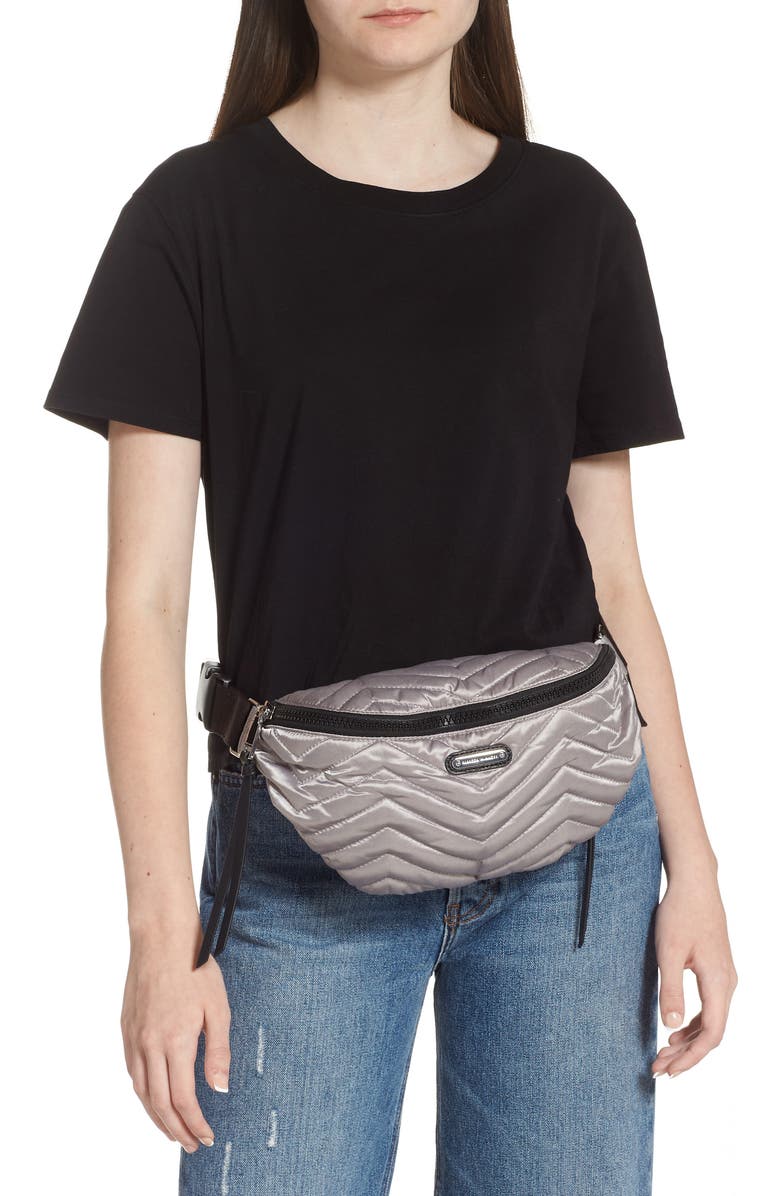 Rebecca Minkoff Quilted Nylon Belt Bag, Alternate, color,