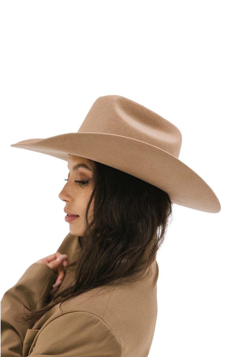Gigi Pip Stylish Teddy Cattleman Hat, Alternate, color, Brown