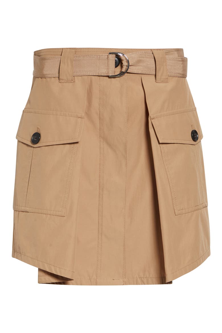 Veyra Belted Cargo Miniskirt, Alternate, color, CAMEL