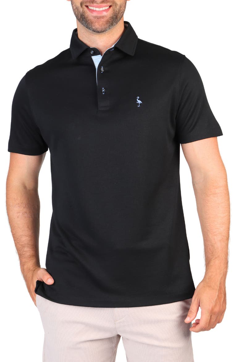 Solid Modal Polo, Main, color, BLACK