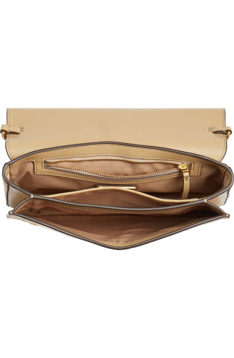 Tory Burch Chelsea Convertible Metallic Leather Clutch, Alternate, color,