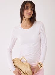 Majestic Filatures Soft Touch Long Sleeve Merrow Edge Boatneck T-Shirt