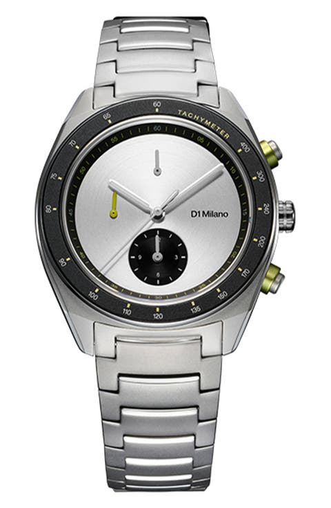 Essential White Chronograph Bracelet Watch, 40mm