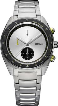 D1 Milano Essential White Chronograph Bracelet Watch, 40mm