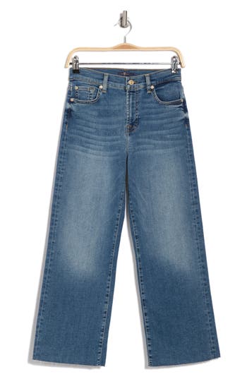 7 For All Mankind Alexa Cut Hem Cropped Jeans In Felicity