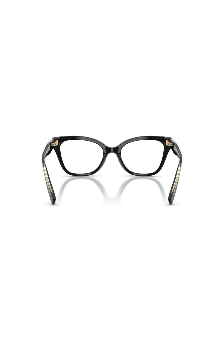COACH 50mm Butterfly optical glasses, Alternate, color, Black