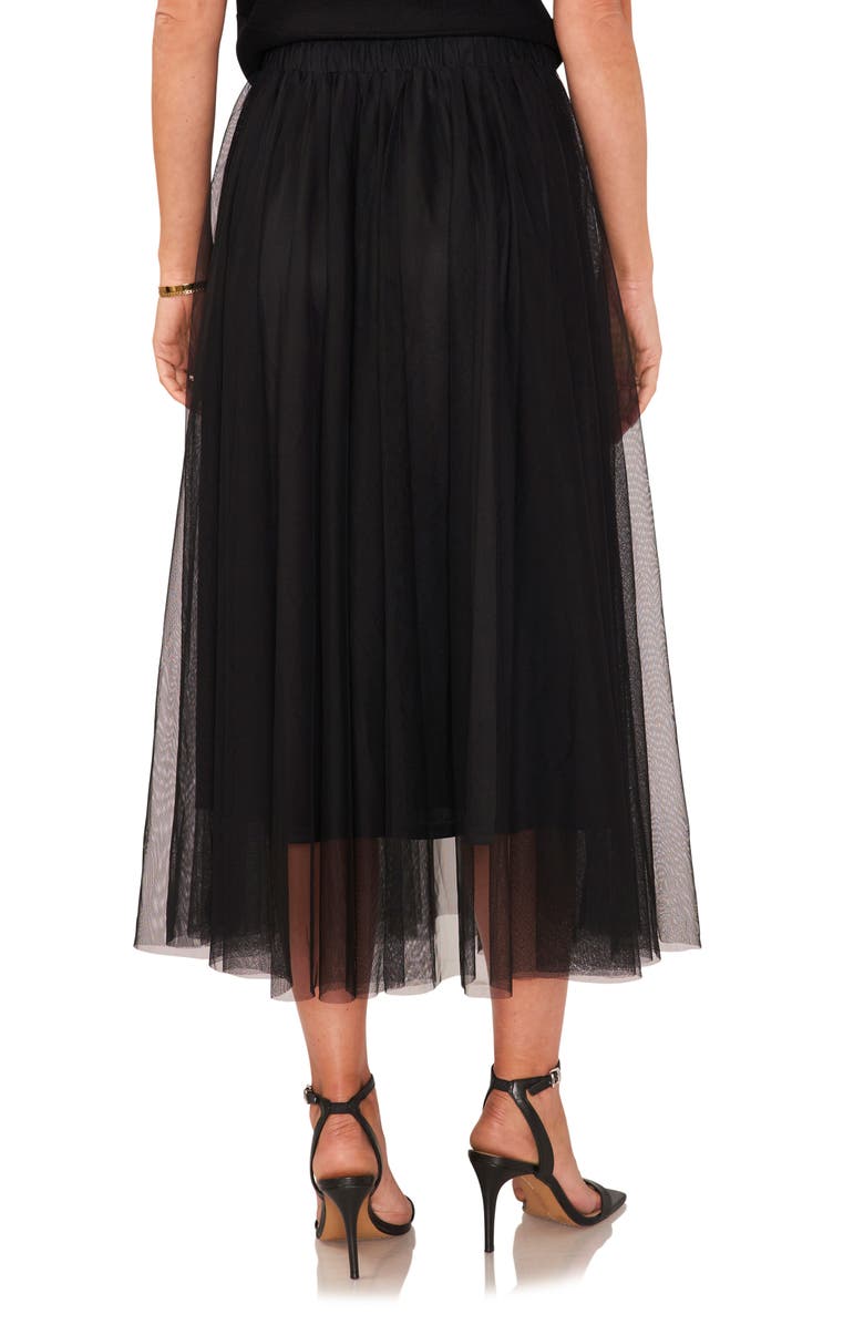 Vince Camuto Pleated Mesh Midi Skirt, Alternate, color,