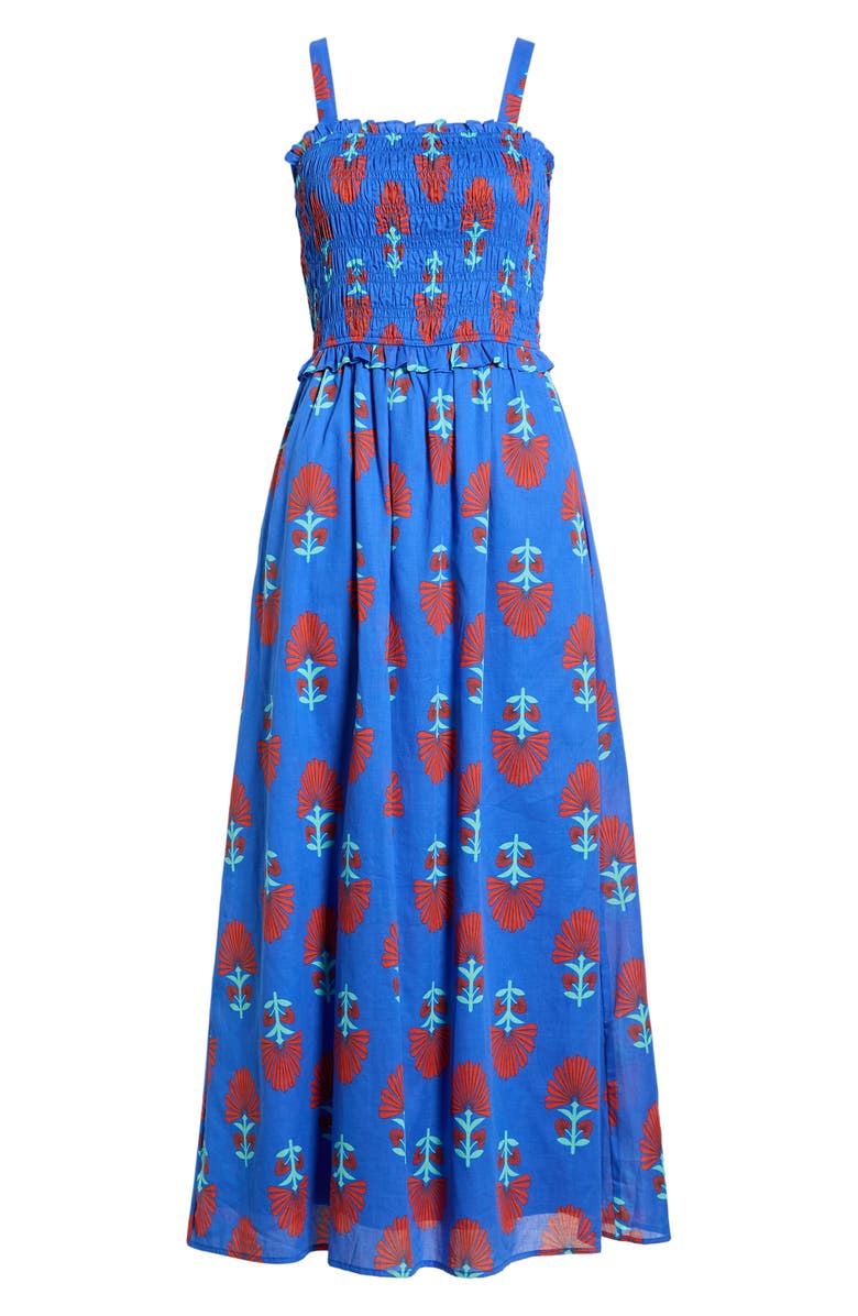 SUGARLIPS Riela Floral Cotton Sundress, Main, color, Blue-Red