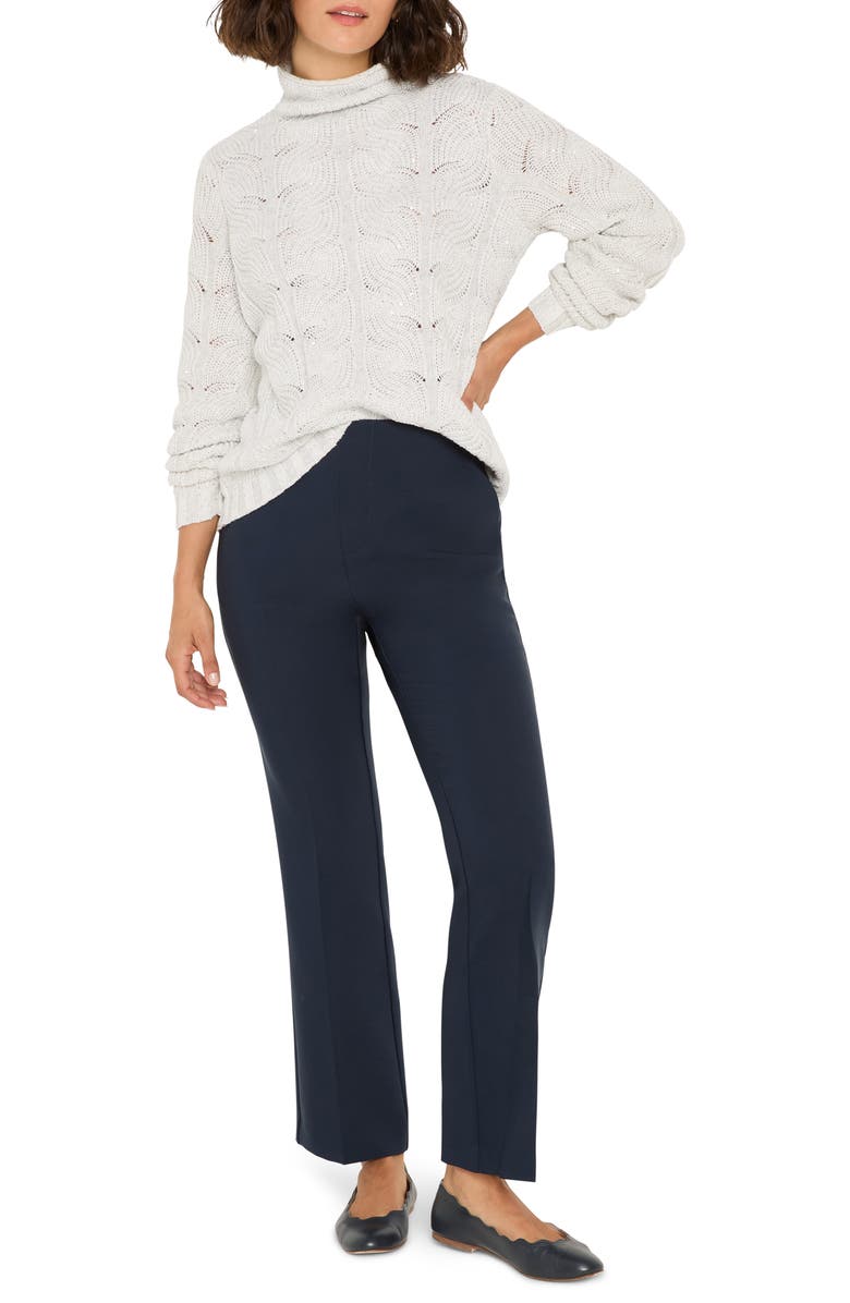 NIC+ZOE Sparkle Cable Stitch Cotton Blend Sweater, Alternate, color, Reflection