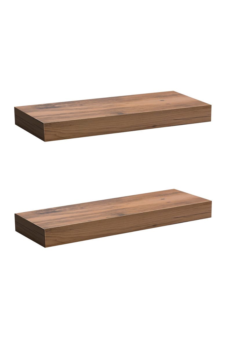 Floating Shelves - Set of 2, Main, color, MAHOGANY WOOD