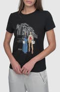 DKNY Met Stairs Coversational Graphic T-Shirt