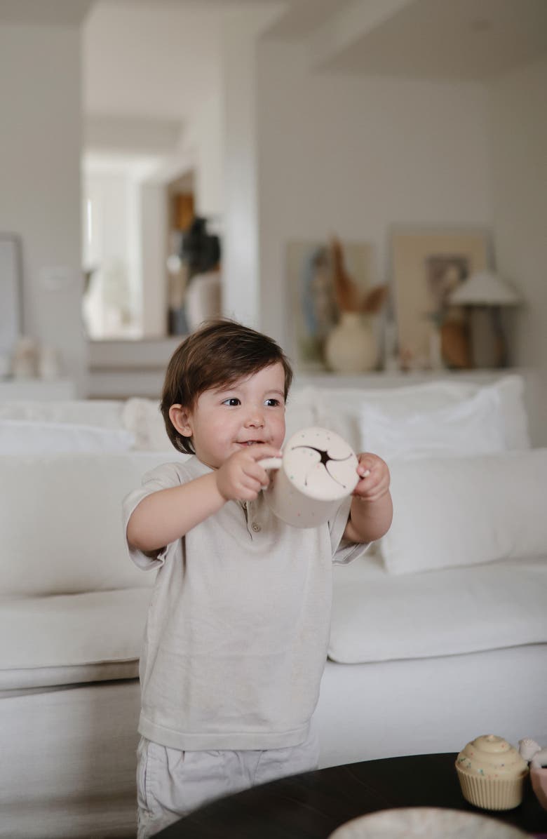 Mushie Deluxe Silicone Feeding Kit, Alternate, color, Vanilla Confetti/ Camb. Blue