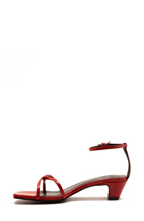 Off The Hook London Holborn Block Heel Sandal In Red