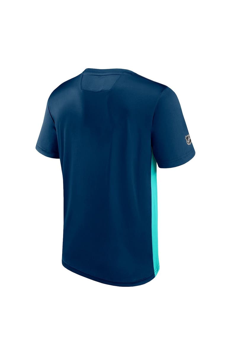 FANATICS Men's Fanatics Branded Deep Sea Blue/Light Blue Seattle Kraken Authentic Pro Rink Tech T-Shirt, Alternate, color, Navy