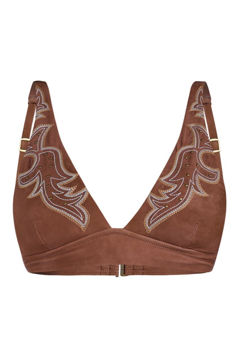 Lexie Bolero Bikini Top, Alternate, color, BRONZE