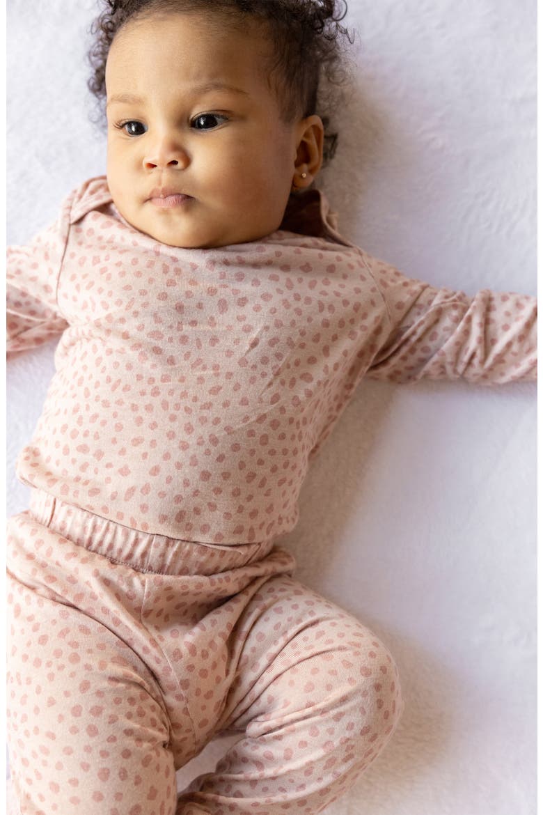 Rosy Spots Fitted Two-Piece Pajamas, Alternate, color, Rosy Spots