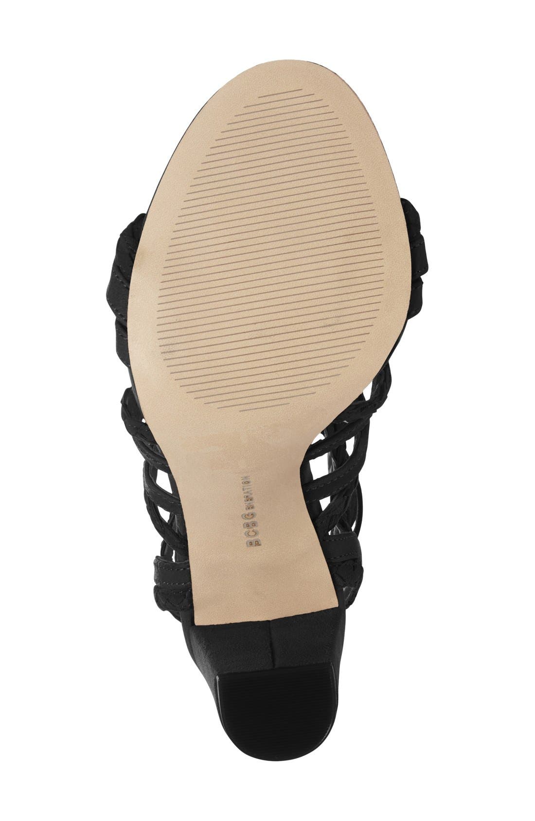 'Ronny' Lace-Up Sandal, Alternate, color, BLACK SUEDE