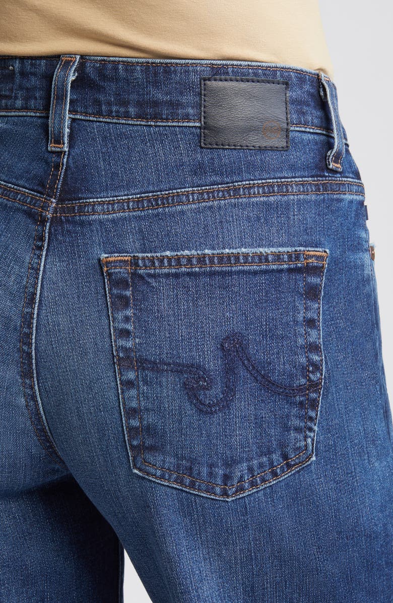 AG Saige Crop Raw Hem Wide Leg Jeans, Alternate, color,