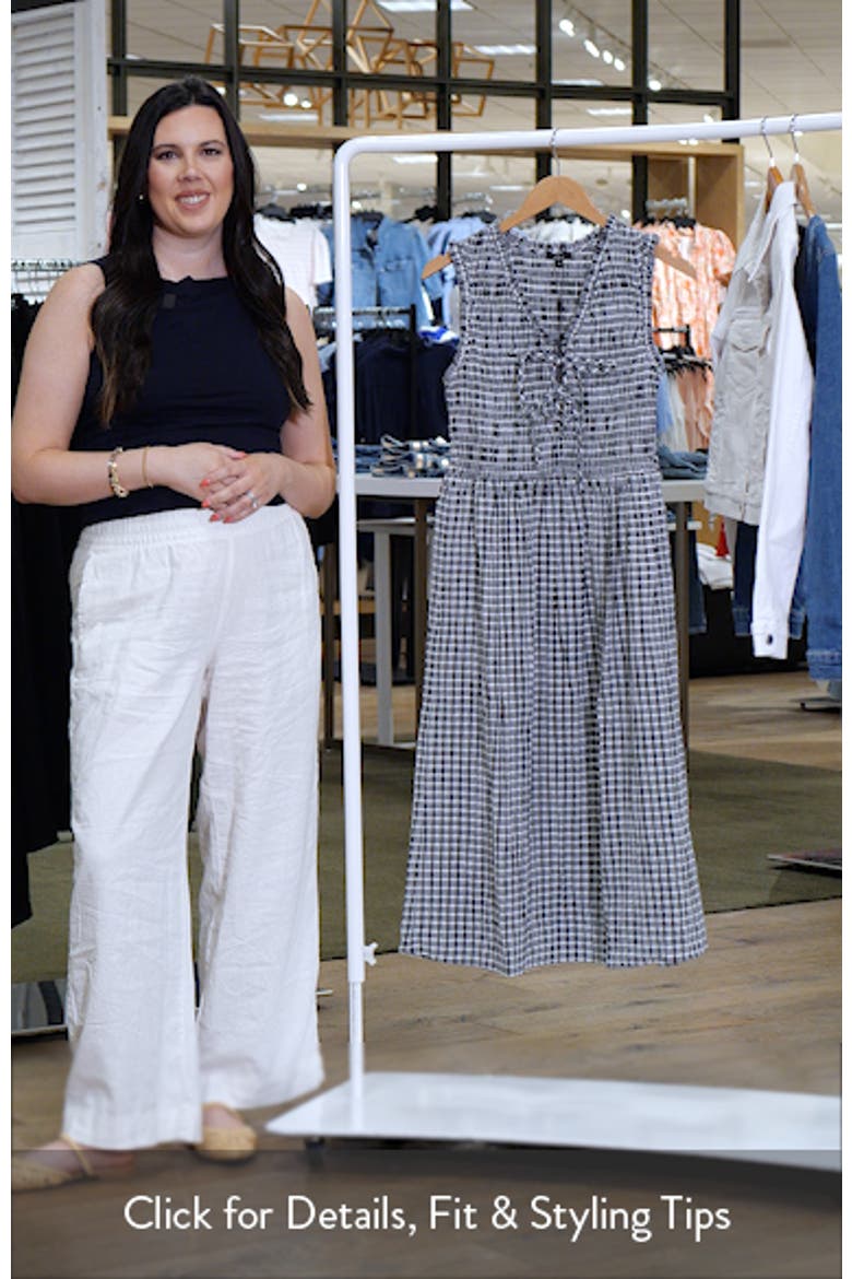 Rails Adine Check Seersucker Midi Sundress (Women) | Nordstrom