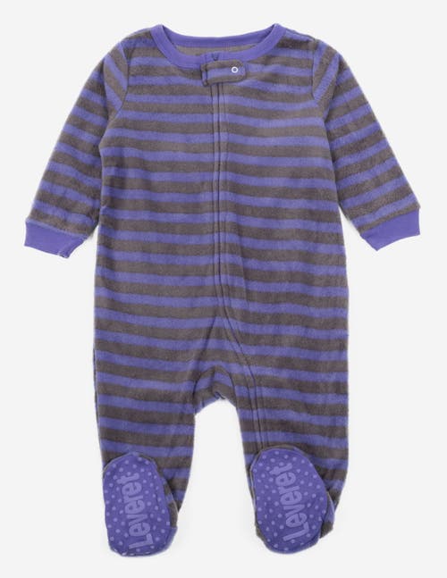 Leveret Footed Fleece Printed Holiday Pajamas In Multi