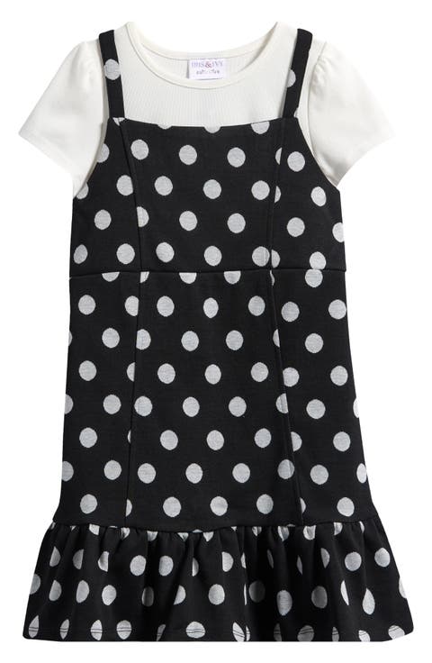 Kids' Dot Double Knit Top, Jumper & Scrunchies Set (Toddler)