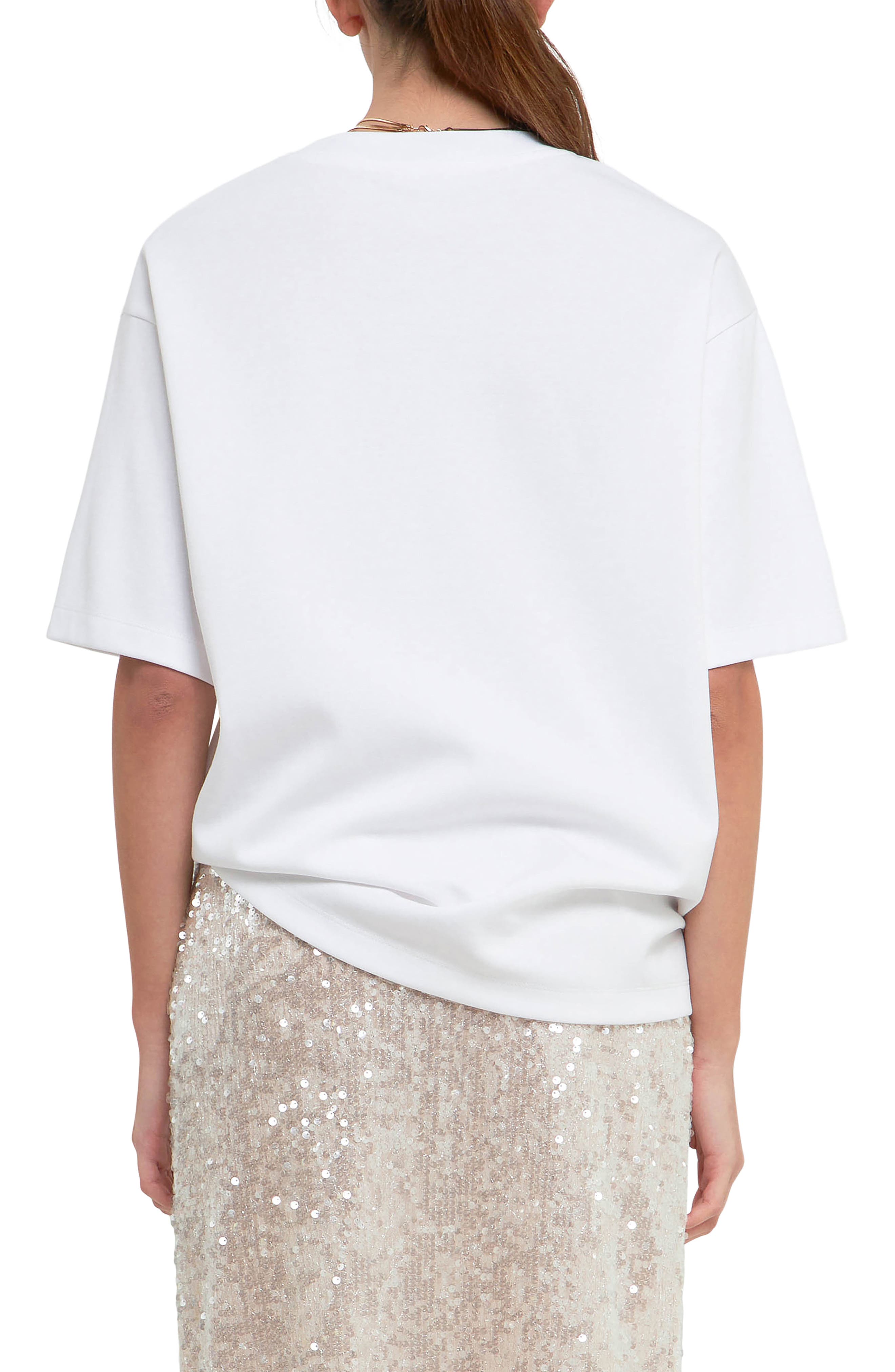Boxy Cotton Blend T-Shirt - image 2