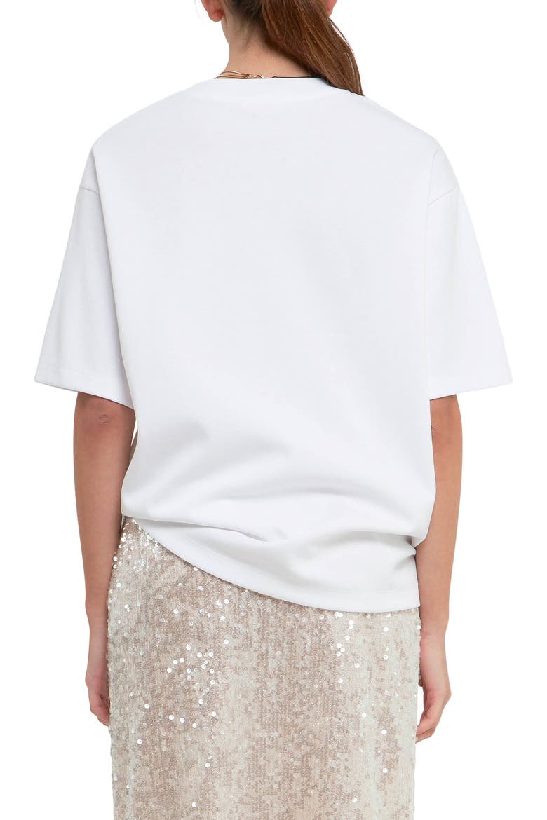 Boxy Cotton Blend T-Shirt, Alternate, color, WHITE