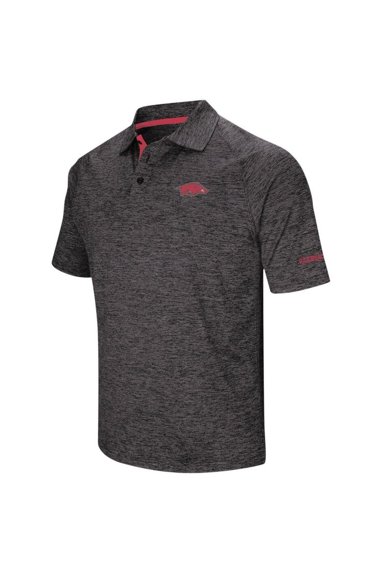 Men's Colosseum Black Arkansas Razorbacks Big & Tall Down Swing Polo, Alternate, color, Black