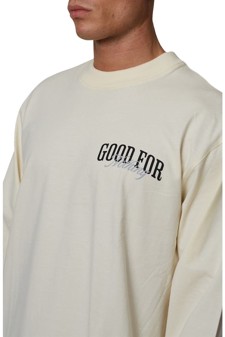 Oversized Long Sleeve Revival T-Shirt, Alternate, color, Ivory