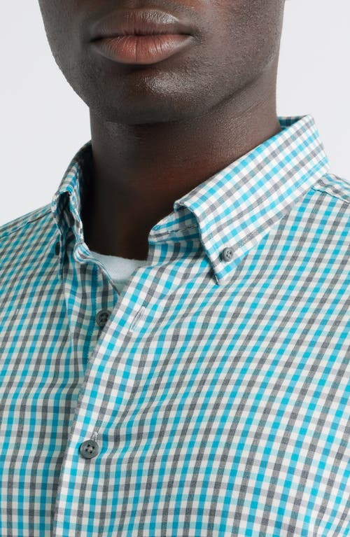 Johnnie-o Kirtland Check Stretch Button-down Shirt In Blue