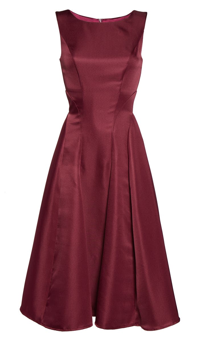 Chi Chi London Bracken Satin Fit & Flare Cocktail Dress, Alternate, color, 