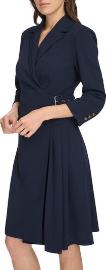 Buckle Wrap Blazer Dress