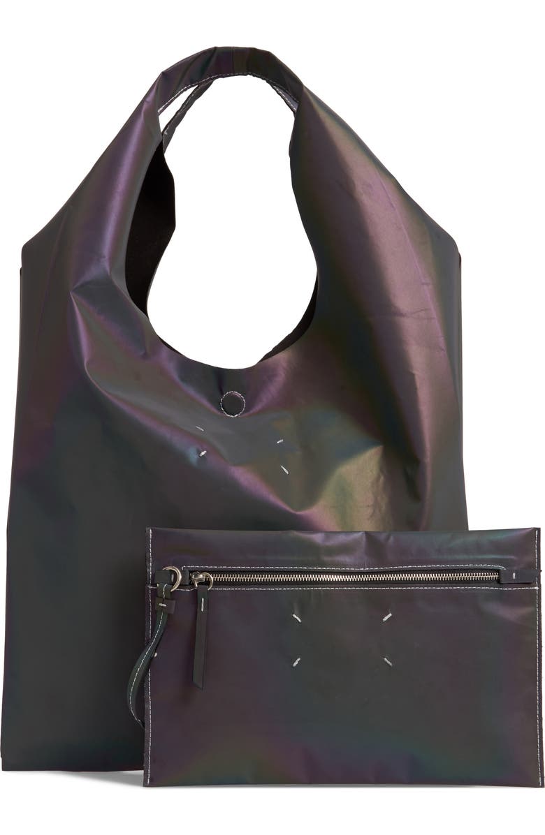 Maison Margiela Reflective Logo Tote, Alternate, color,