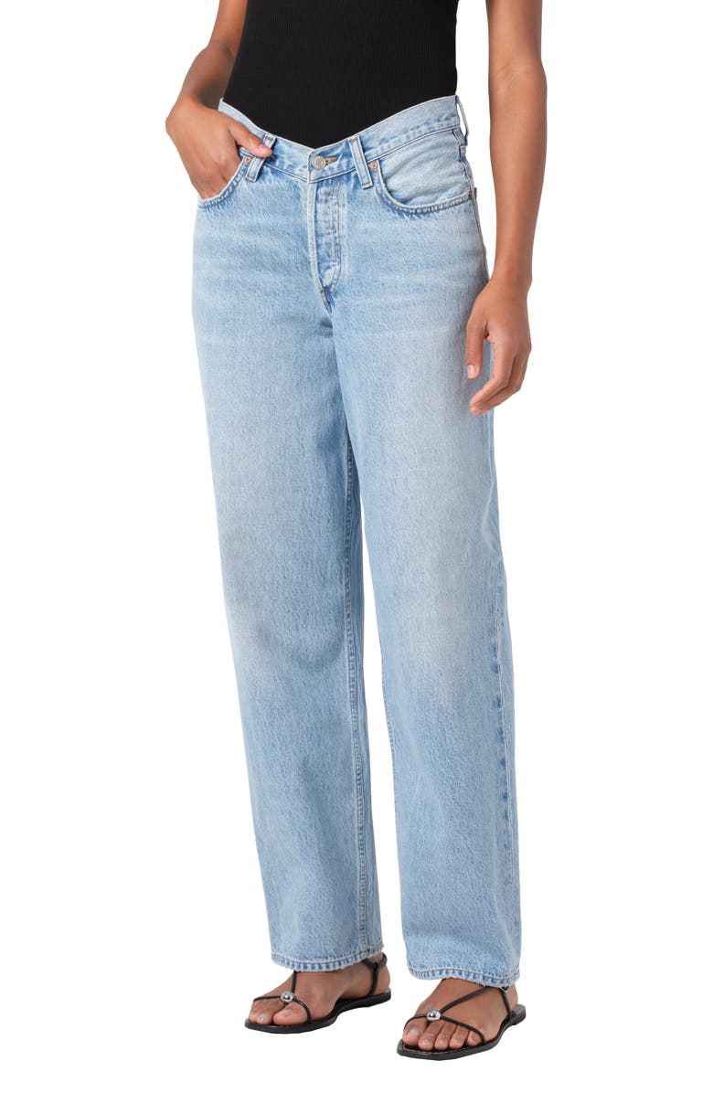 AGOLDE V-Waist Baggy Straight Leg Jeans, Alternate, color, Prevail