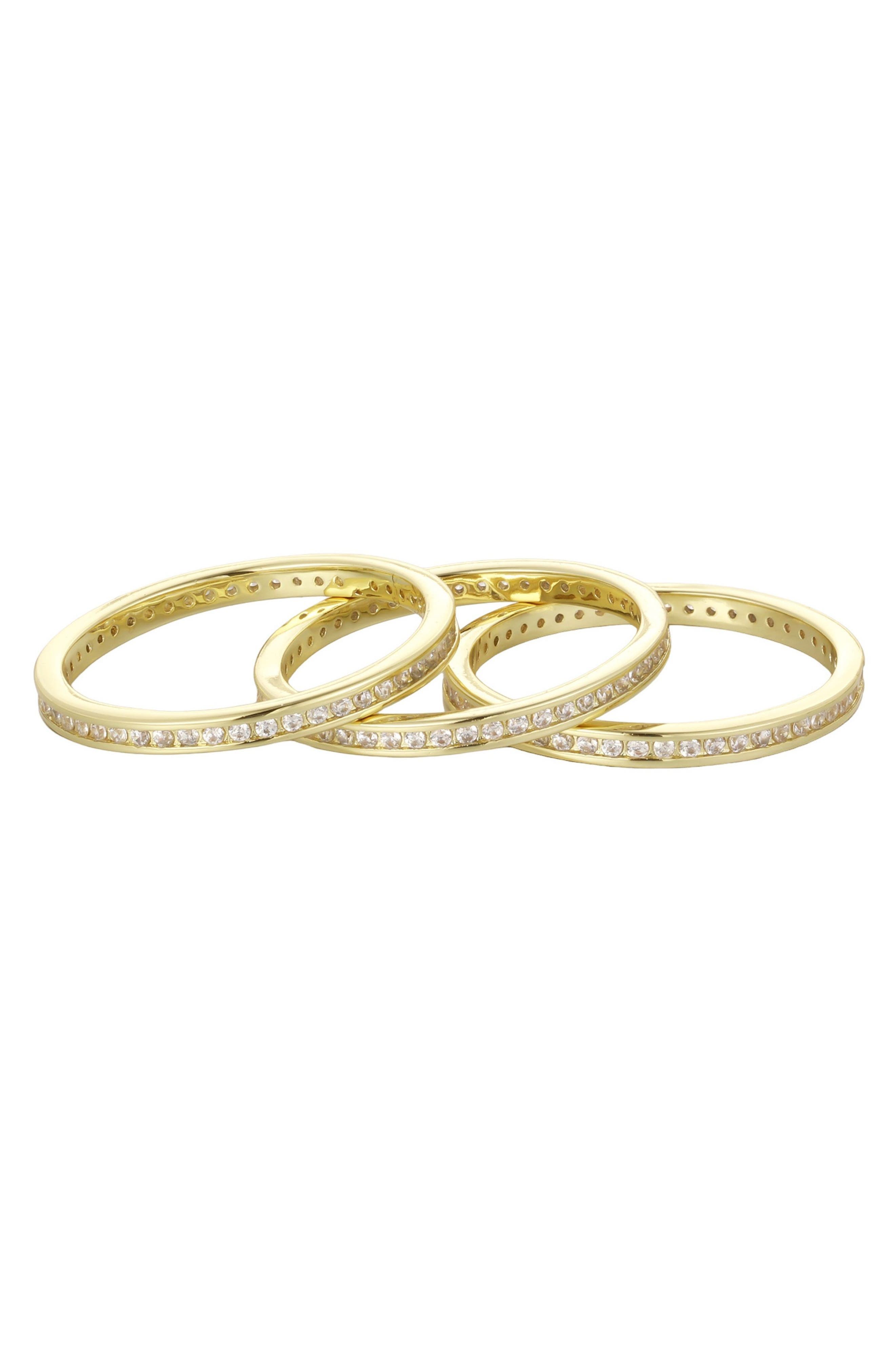 3-Piece Cubic Zirconia Eternity Ring Set