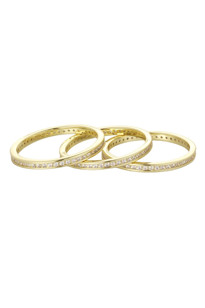 3-Piece Cubic Zirconia Eternity Ring Set, Alternate, color, GOLD