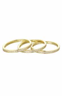 3-Piece Cubic Zirconia Eternity Ring Set