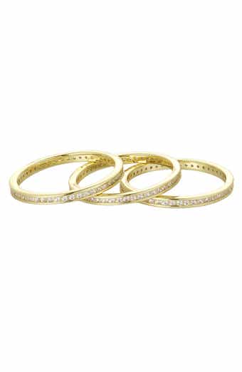 3-Piece Cubic Zirconia Eternity Ring Set