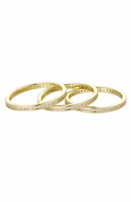 3-Piece Cubic Zirconia Eternity Ring Set