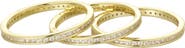 Adornia 3-Piece Cubic Zirconia Eternity Ring Set