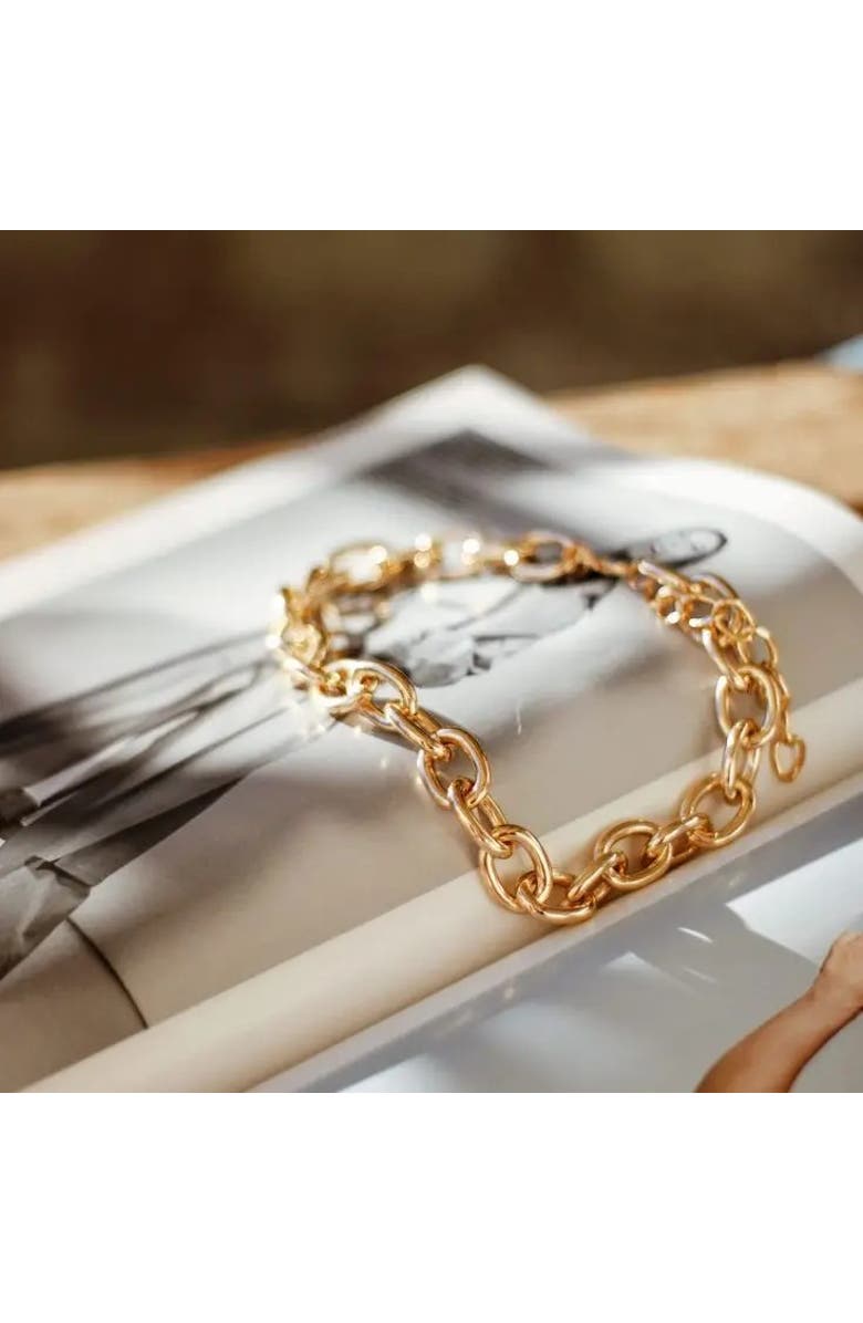 Outofoffice Chunky Round Gold Chain Bracelet, Alternate, color, Gold