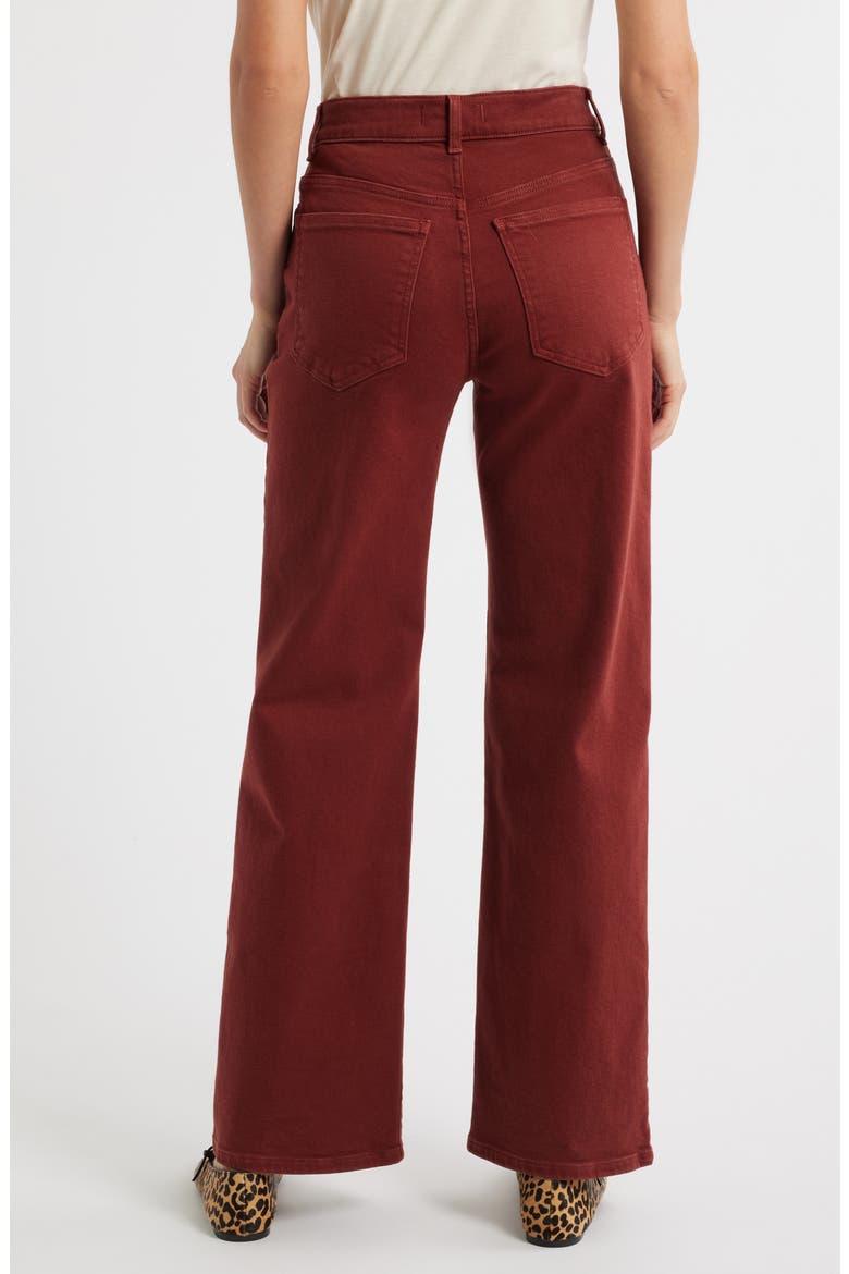 The Perfect Wide Leg Jeans, Alternate, color, DEEP REDWOOD