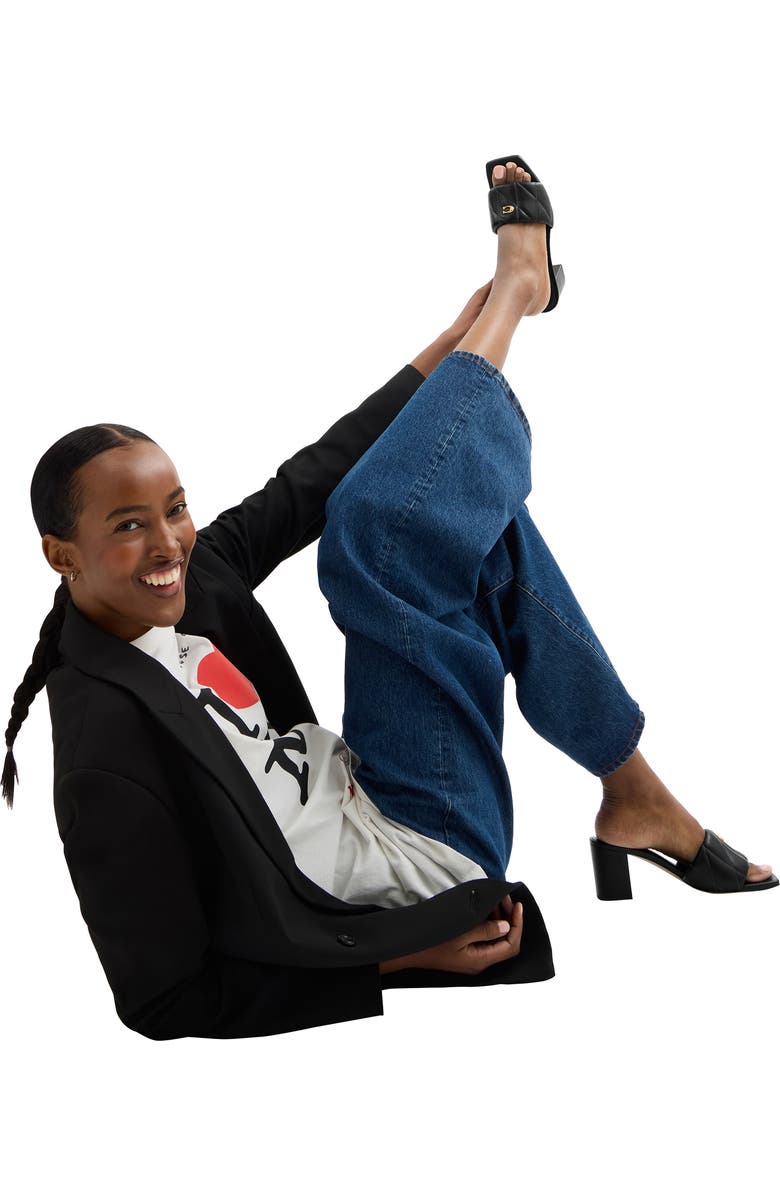 COACH Quilted Leather Block Heel Sandal, Alternate, color,