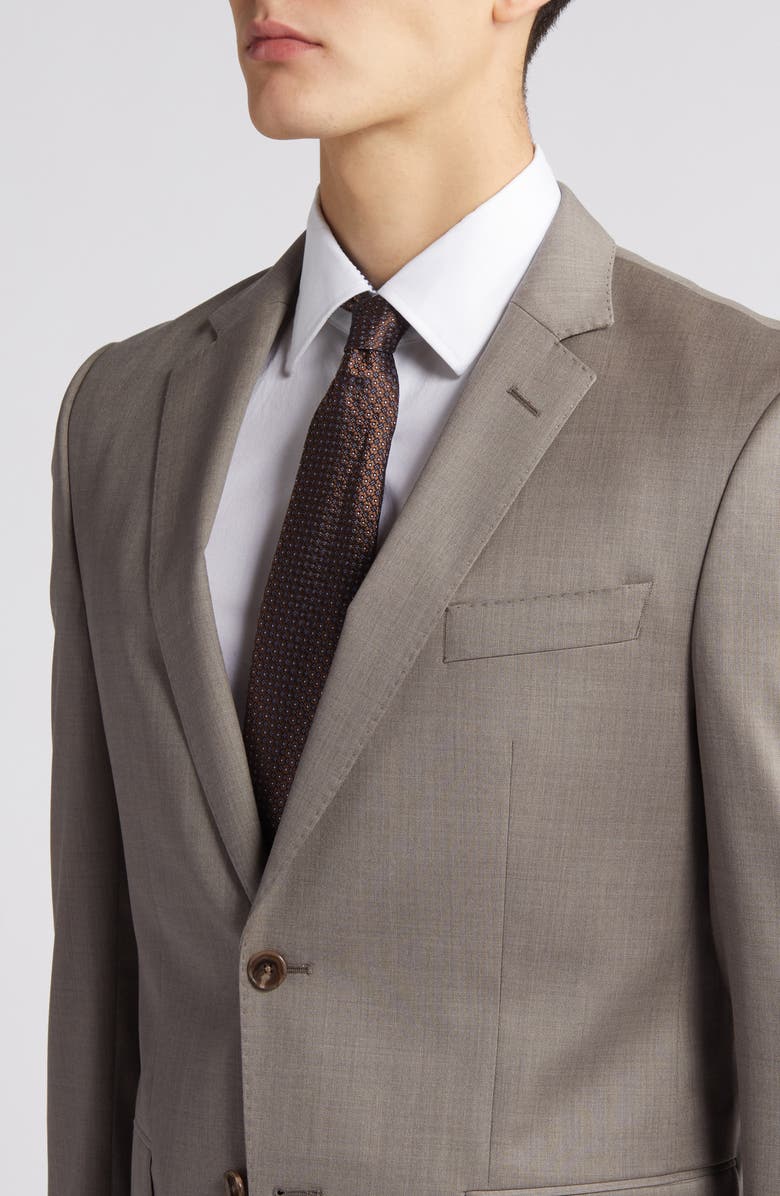 BOSS Huge Solid Wool Suit, Alternate, color, Lt Bge