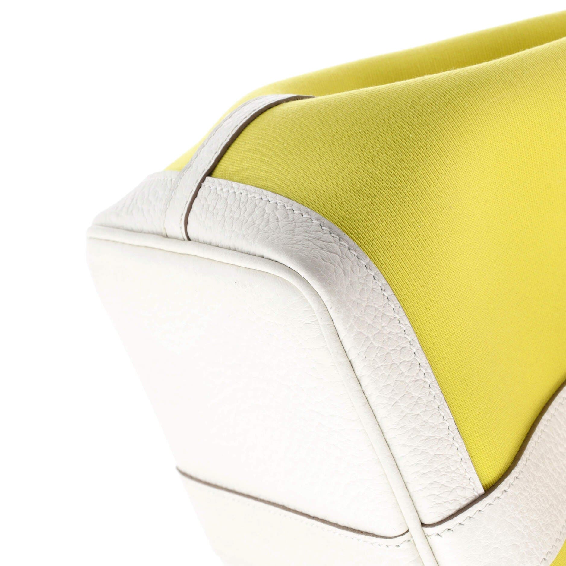 Pre-Owned Hermes Garden Party Tote Toile and Leather 30, Alternate, color, Lime