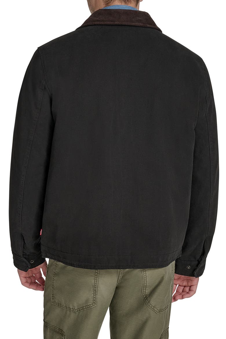 Canvas Utility Jacket with Quilted Lining, Alternate, color, BLACK