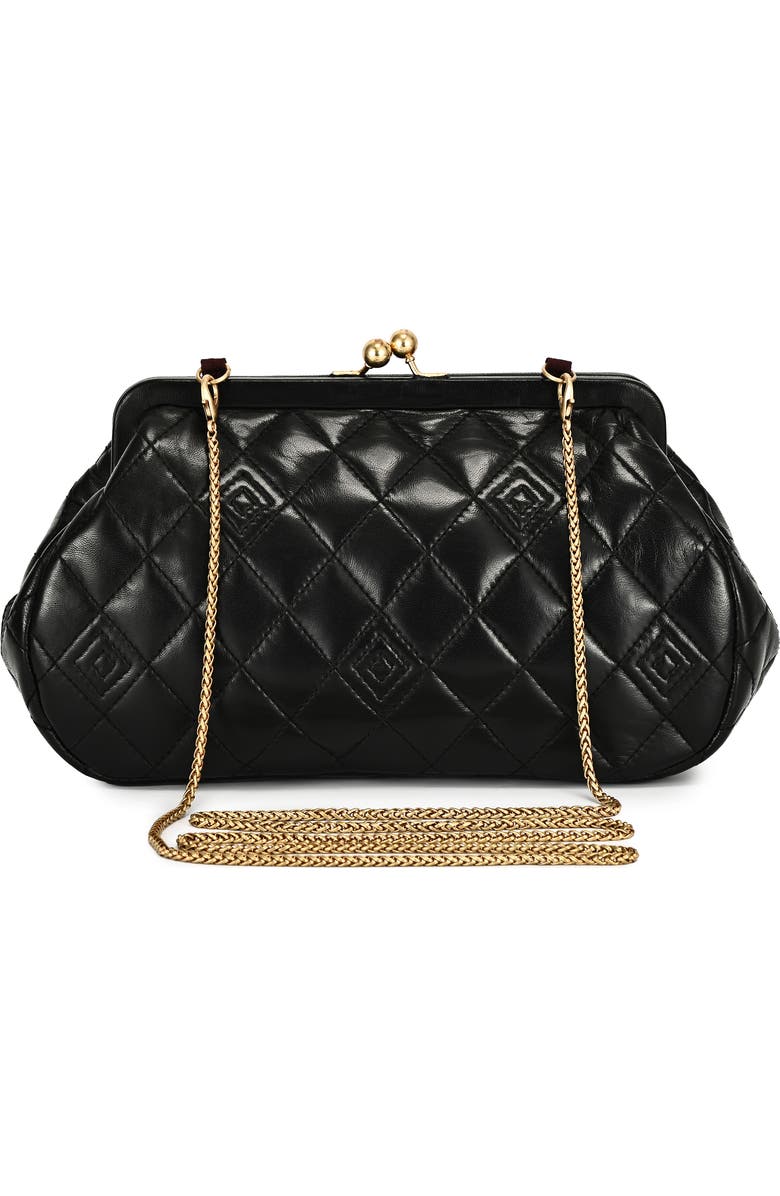 OLD TREND Petunia Small Quilted Leather Crossbody, Alternate, color, Black