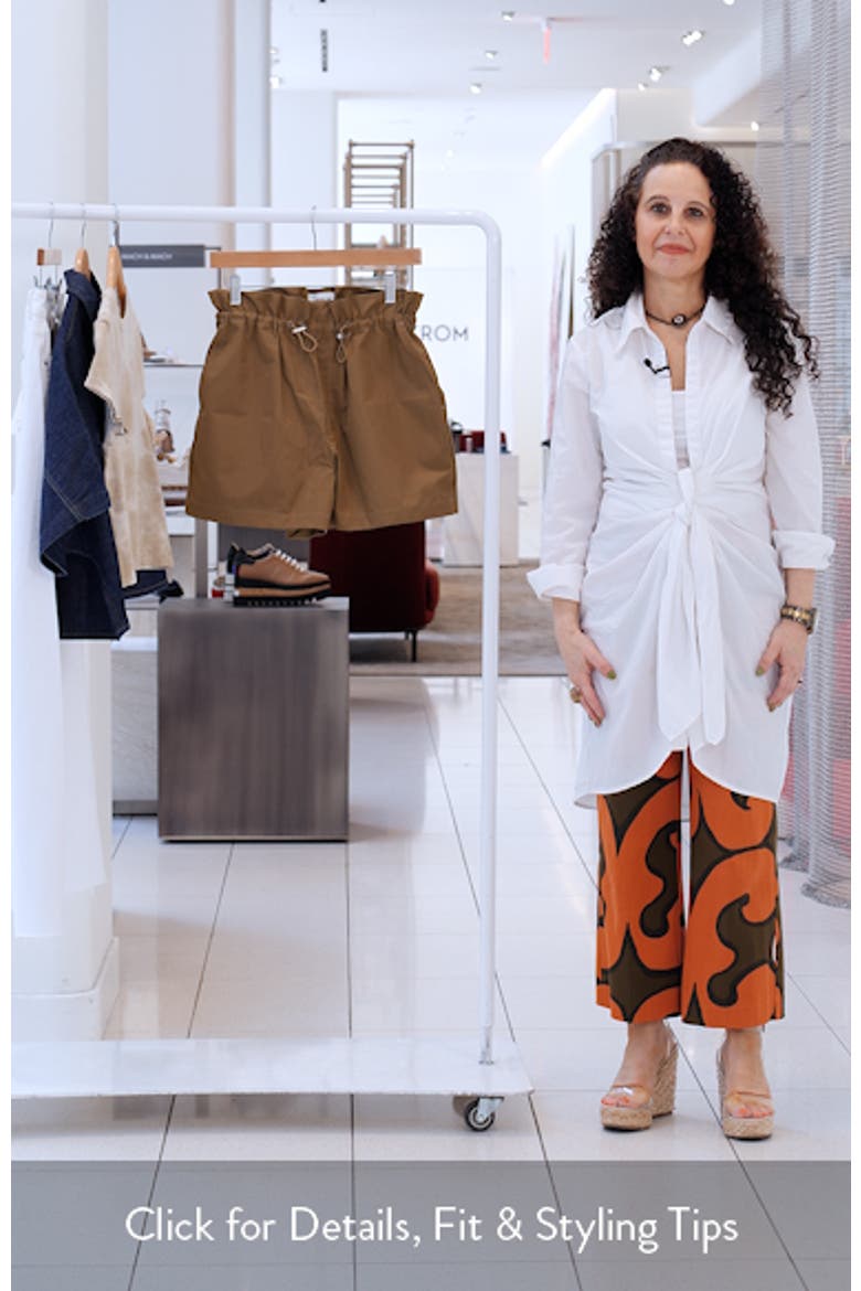 Lydia Toggle Waist Cotton Blend Shorts video